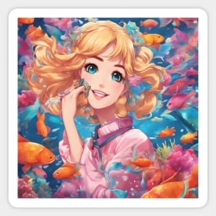 Among the Fish Sticker